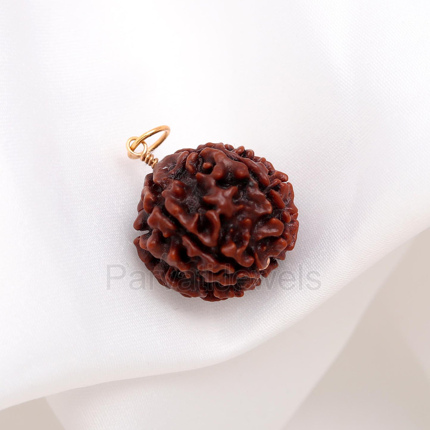Natural Six Face Rudraksha Charm, Solid 18k Gold Charm, Gold Charm Pendant, Ruhdrasha Charm Pendant, Charm Necklace, Handmade Gold Charm,