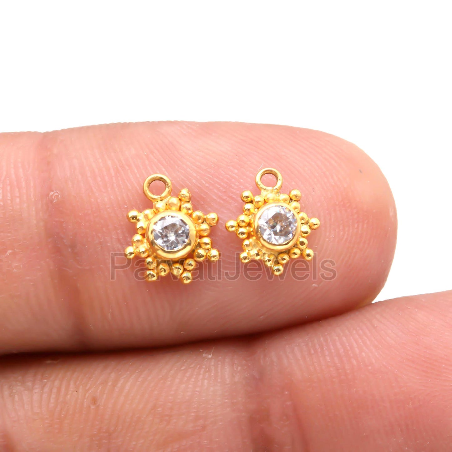 14Kt and 18Kt Solid Gold Filigree Earrings, Handmade Gold Filigree Earrings, Moissanite Earrings, Blue Sapphire Earrings, Gift For Her