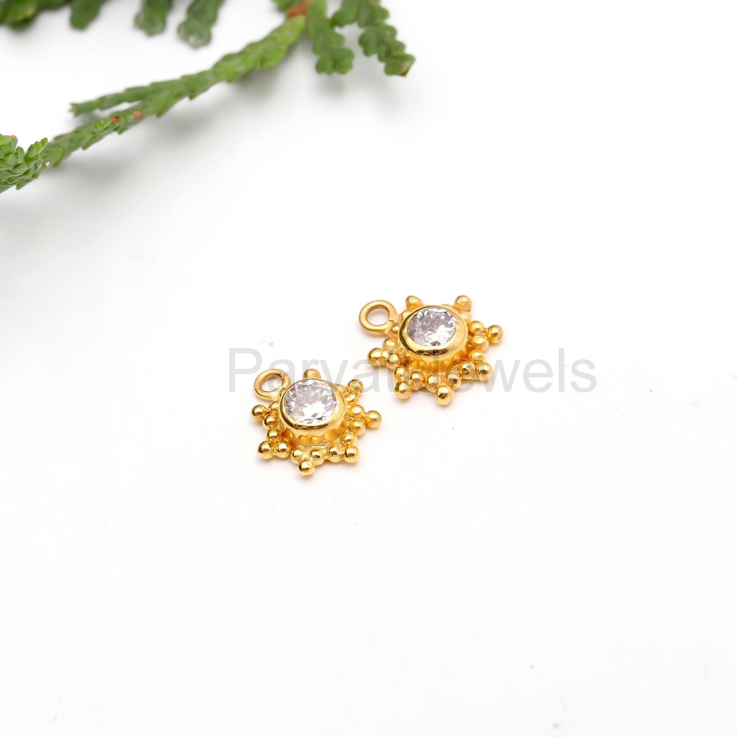 14Kt and 18Kt Solid Gold Filigree Earrings, Handmade Gold Filigree Earrings, Moissanite Earrings, Blue Sapphire Earrings, Gift For Her