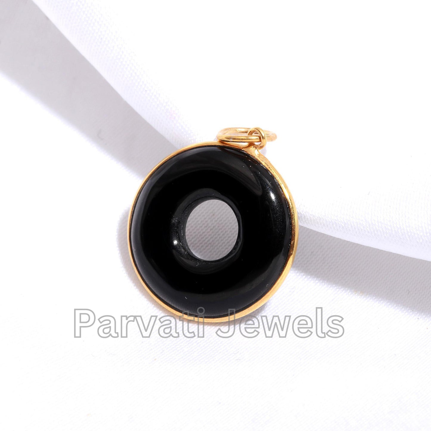 Black Onyx Tube Charm, 18k Solid Gold Charm, Natural Black Onyx Charm, Gold Pendant, Charm Pendant, Charm Necklace, Gift for Her, SOLID 18K