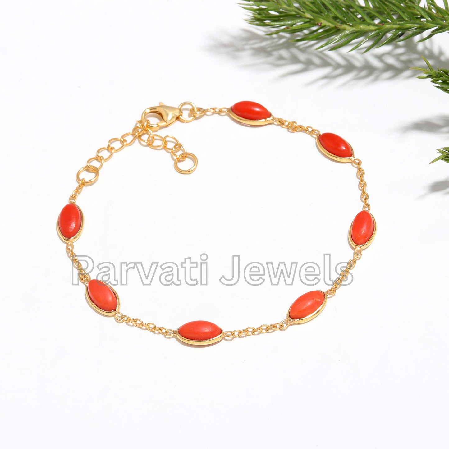 AA Natural Italian Coral Bracelet, 18k Solid Gold Bracelet, Handmade Gold Bracelet, Gold Bracelet, Gift for her, Coral Bracelet, Solid 18k