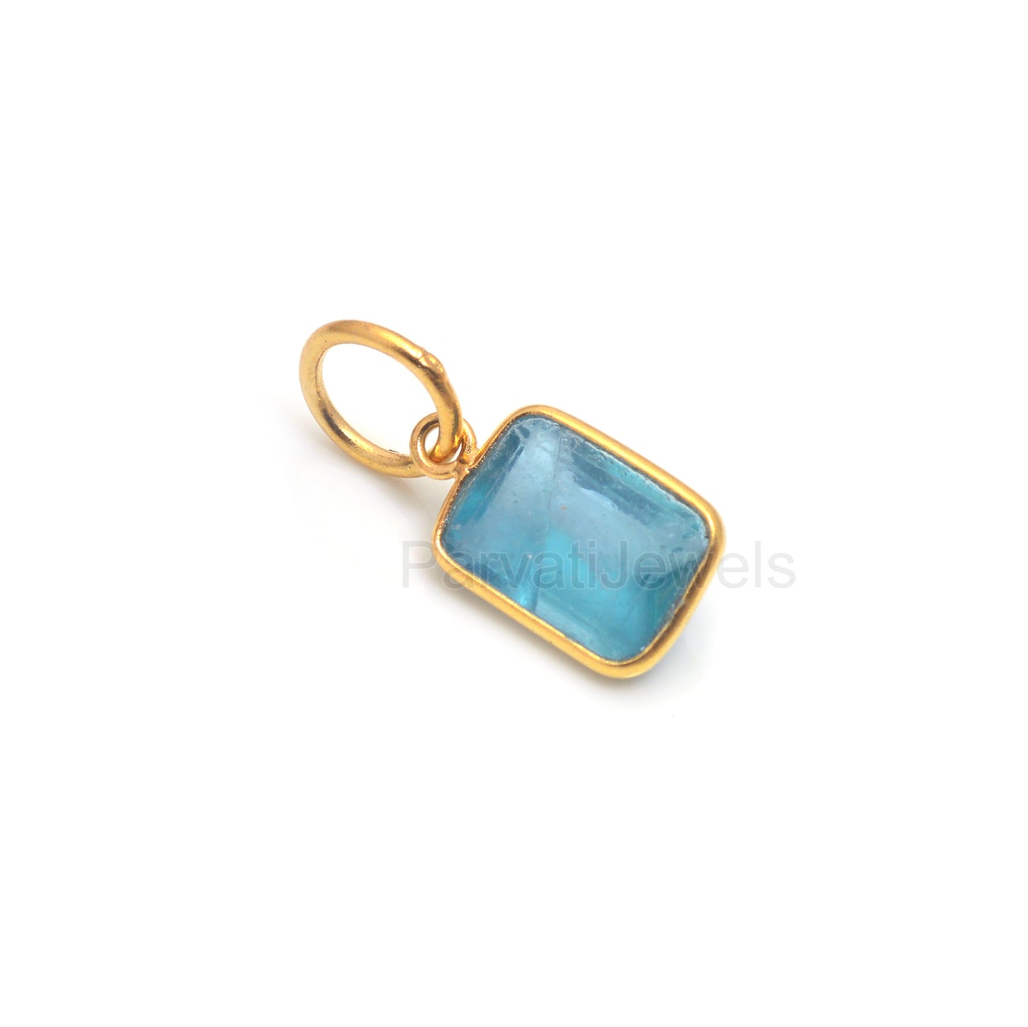 Natural Fluorite Charm, 18k Solid Gold Charm, Birthstone Charm Pendant, Handmade Gold Charm, Gold Charm Pendant, Minimalist Charm Pendant