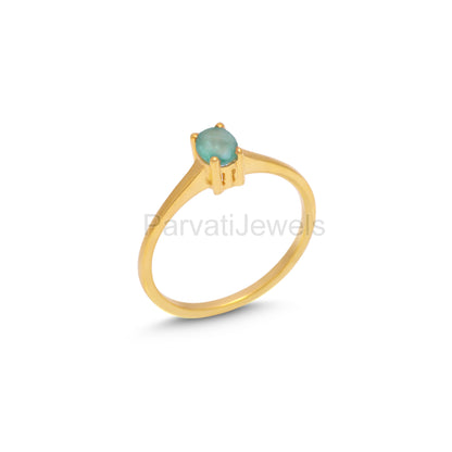 Natural Emerald Eternity Band Ring, Solid 18k Gold Emerald Ring, Handmade Ring, Emerald Ring, May Birthstone Ring, Genuine Emerald, 18KGOLD
