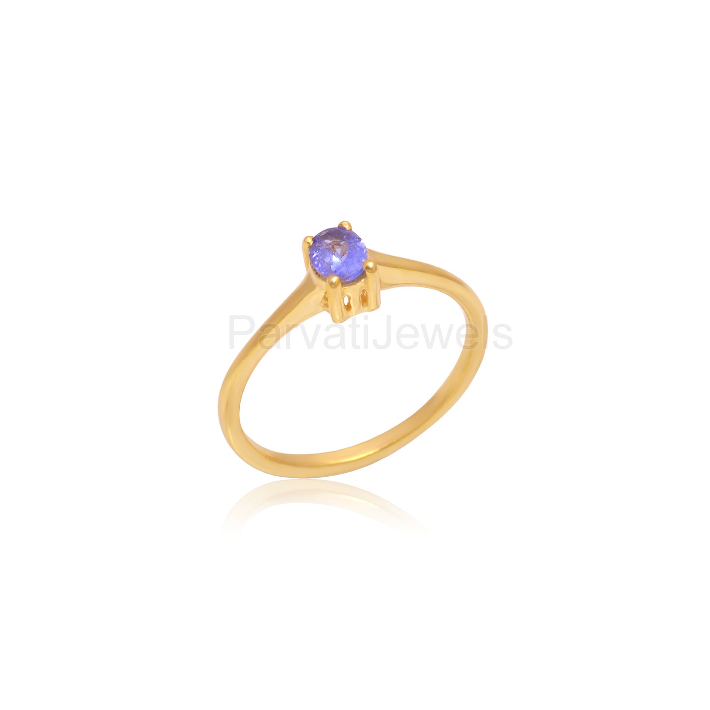 Natural Tanzanite Ring, Solid 18k Gold Ring, Handmade Ring, Tanzanite Band Ring, December Birthstone Ring, 18K Gold Ring, gift for her