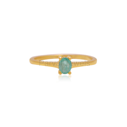 Natural Emerald Eternity Band Ring, Solid 18k Gold Emerald Ring, Handmade Ring, Emerald Ring, May Birthstone Ring, Genuine Emerald, 18KGOLD