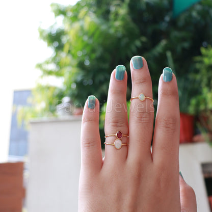 Natural Ethiopian Opal Ring, Ethiopian Opal Gold Ring, 18k Solid Gold Ring, Handmade Gold Ring, Engagement Ring, Wedding Ring, Gift for Her