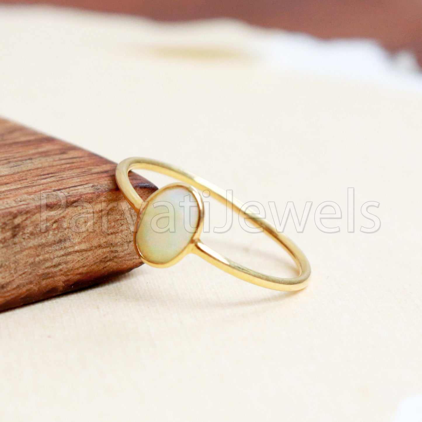 Ethiopian Opal Ring, 14k Solid Gold Ring, Handmade Gold Ring, Ethiopian Opal Gold Ring, Minimalist Gold Ring, Dainty Ring, Gift for Her