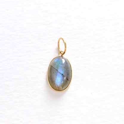 Labradorite Charm, Labradorite 18k Solid Gold Charm, Labradorite Charms, Gold Charm, Charm Pendant, Charm Necklace, Handmade Gold Charm