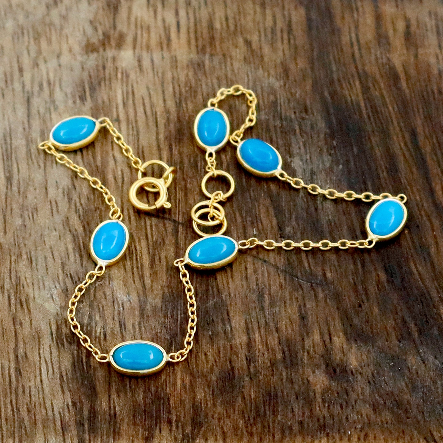 Turquoise Bracelets, 18k Solid Gold Bracelets, Handmade Gold Bracelets, Gold Bracelets, Wedding Gift for Wife, Gemstone Bracelets