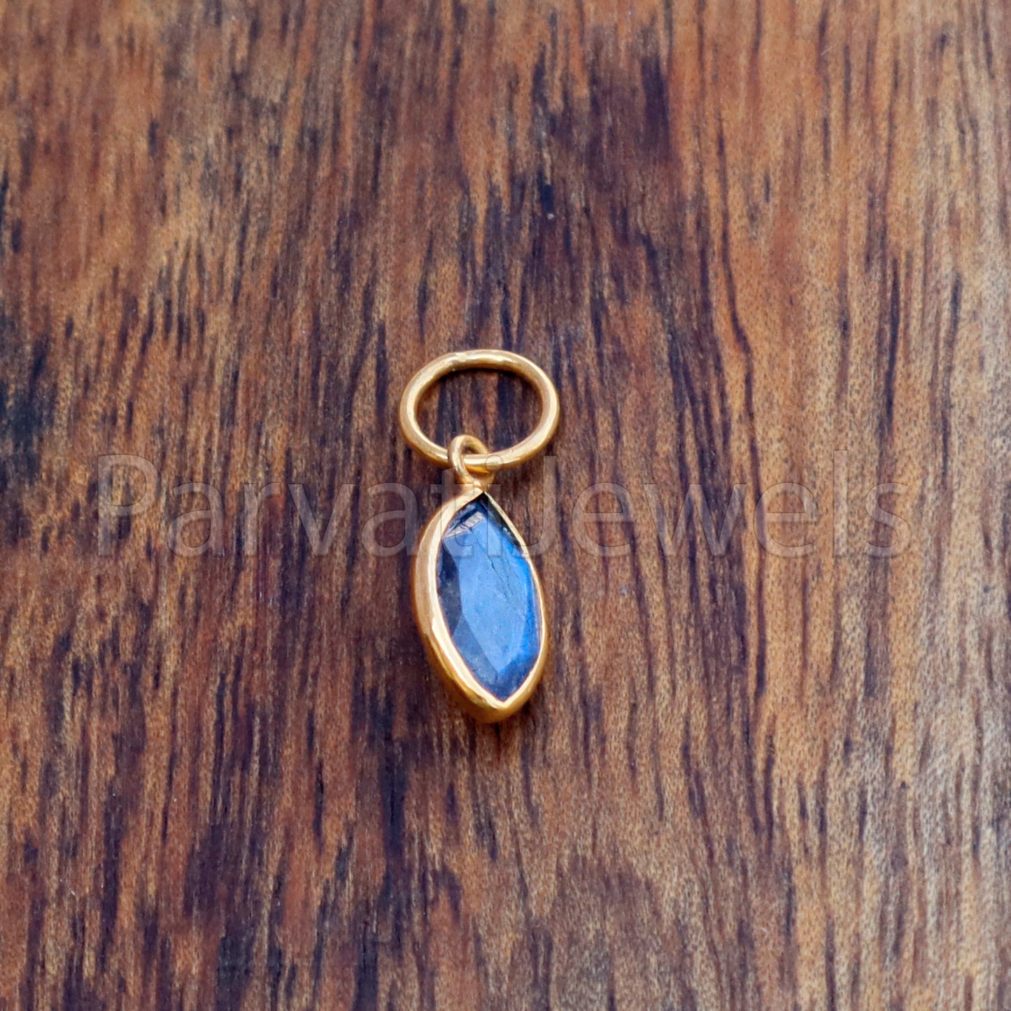 Faceted Labradorite Charm, Labradorite 18k Solid Gold Charm, Labradorite Charms, Gold Charm, Charm Pendant, Charm Necklace, Handmade Charm