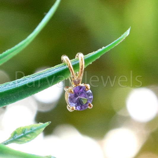 Natural Tanzanite Charm Pendant, Tanzanite Charms, Minimalist Charms Pendant, Claw Setting Charms Pendant, 14k Solid Gold Charms, Gold Charm
