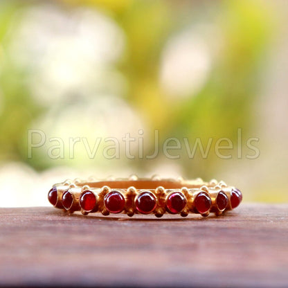 Ruby Eternity Band Ring, 18k Solid Gold Ring, Handmade Eternity Gold Ring, Ruby Stone Engagement Ring, Birthstone Band, Wedding Band Ring