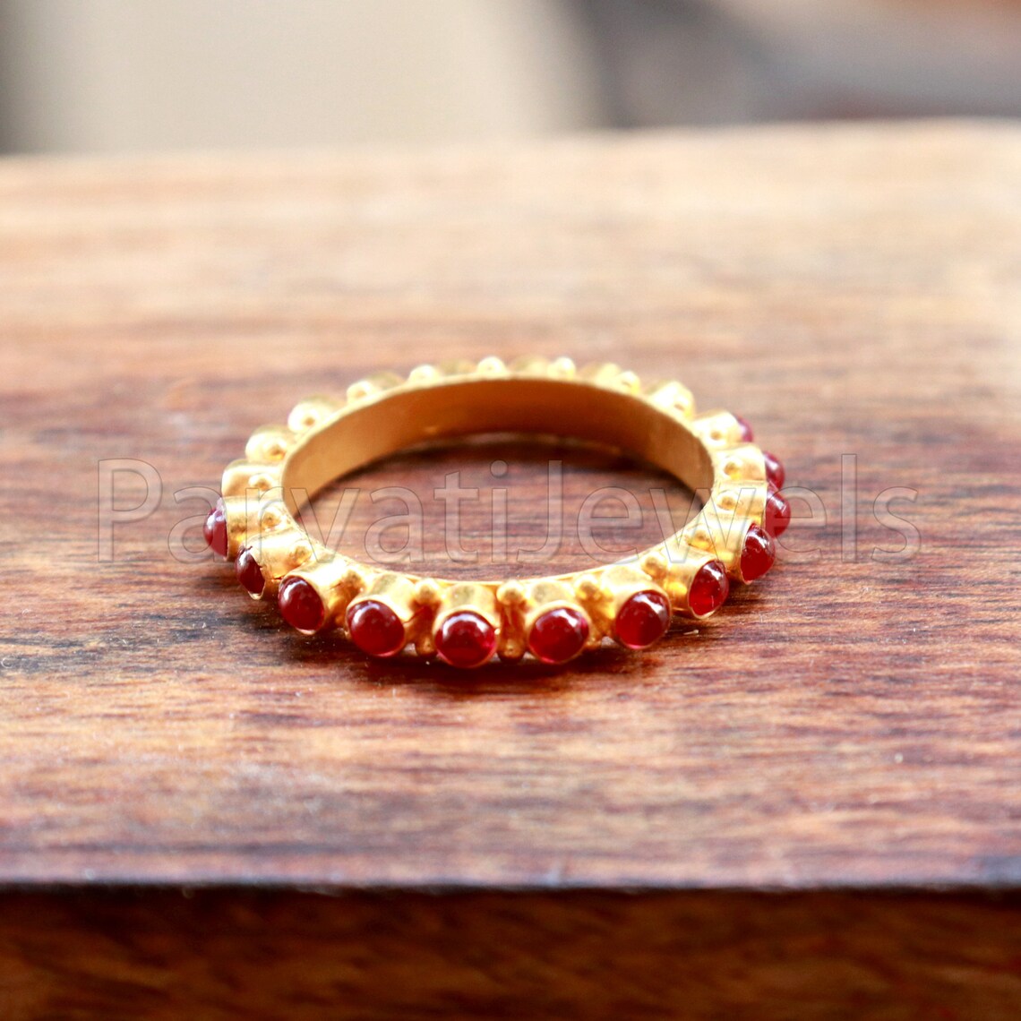 Ruby Eternity Band Ring, 18k Solid Gold Ring, Handmade Eternity Gold Ring, Ruby Stone Engagement Ring, Birthstone Band, Wedding Band Ring
