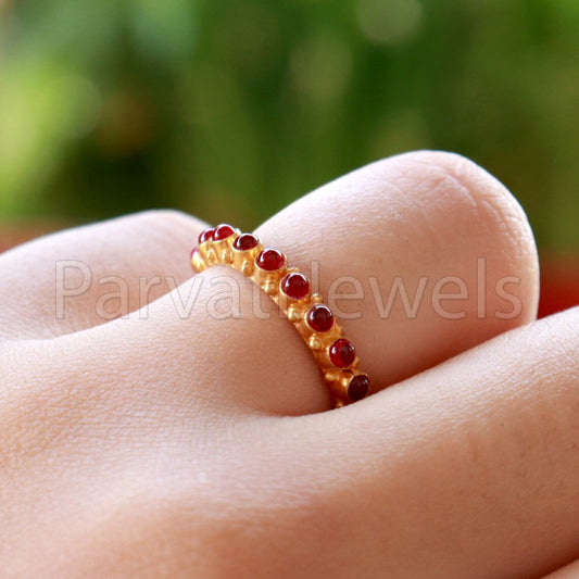 Ruby Eternity Band Ring, 18k Solid Gold Ring, Handmade Eternity Gold Ring, Ruby Stone Engagement Ring, Birthstone Band, Wedding Band Ring