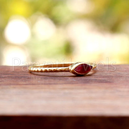 Natural Ruby Ring, Ruby Gold Ring, 18k Solid Gold Ruby Ring, Handmade Gold Ring, Ruby Engagement Ring, Wedding Ruby Ring, Gift for Her