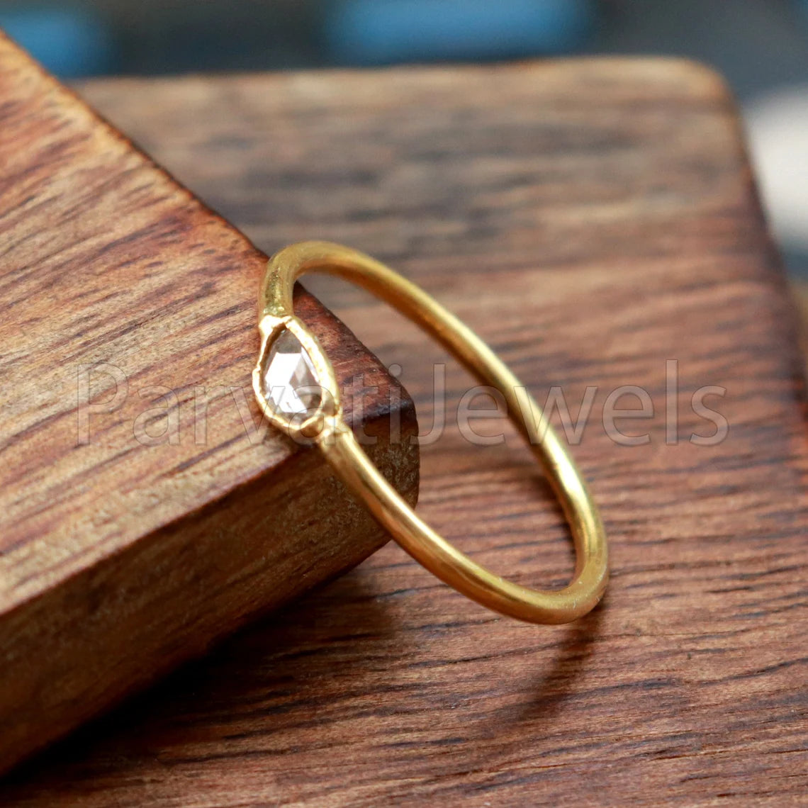 Diamond Ring, Diamond Gold Ring, 18k Solid Gold Diamond Ring, Handmade Gold Ring, Diamond Engagement Ring, Wedding Diamond Polki Ring