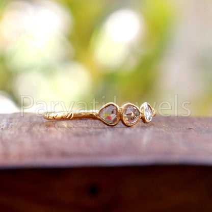 Diamond Ring, Diamond Gold Ring, 18k Solid Gold Diamond Ring, Handmade Gold Ring, Diamond Engagement Ring, Wedding Diamond Ring