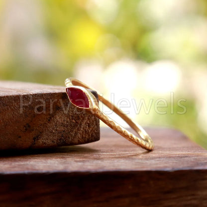 Natural Ruby Ring, Ruby Gold Ring, 18k Solid Gold Ruby Ring, Handmade Gold Ring, Ruby Engagement Ring, Wedding Ruby Ring, Gift for Her