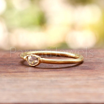 Diamond Ring, Diamond Gold Ring, 18k Solid Gold Diamond Ring, Handmade Gold Ring, Diamond Engagement Ring, Wedding Diamond Polki Ring