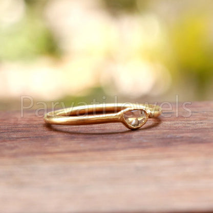 Diamond Ring, Diamond Gold Ring, 18k Solid Gold Diamond Ring, Handmade Gold Ring, Diamond Engagement Ring, Wedding Diamond Polki Ring