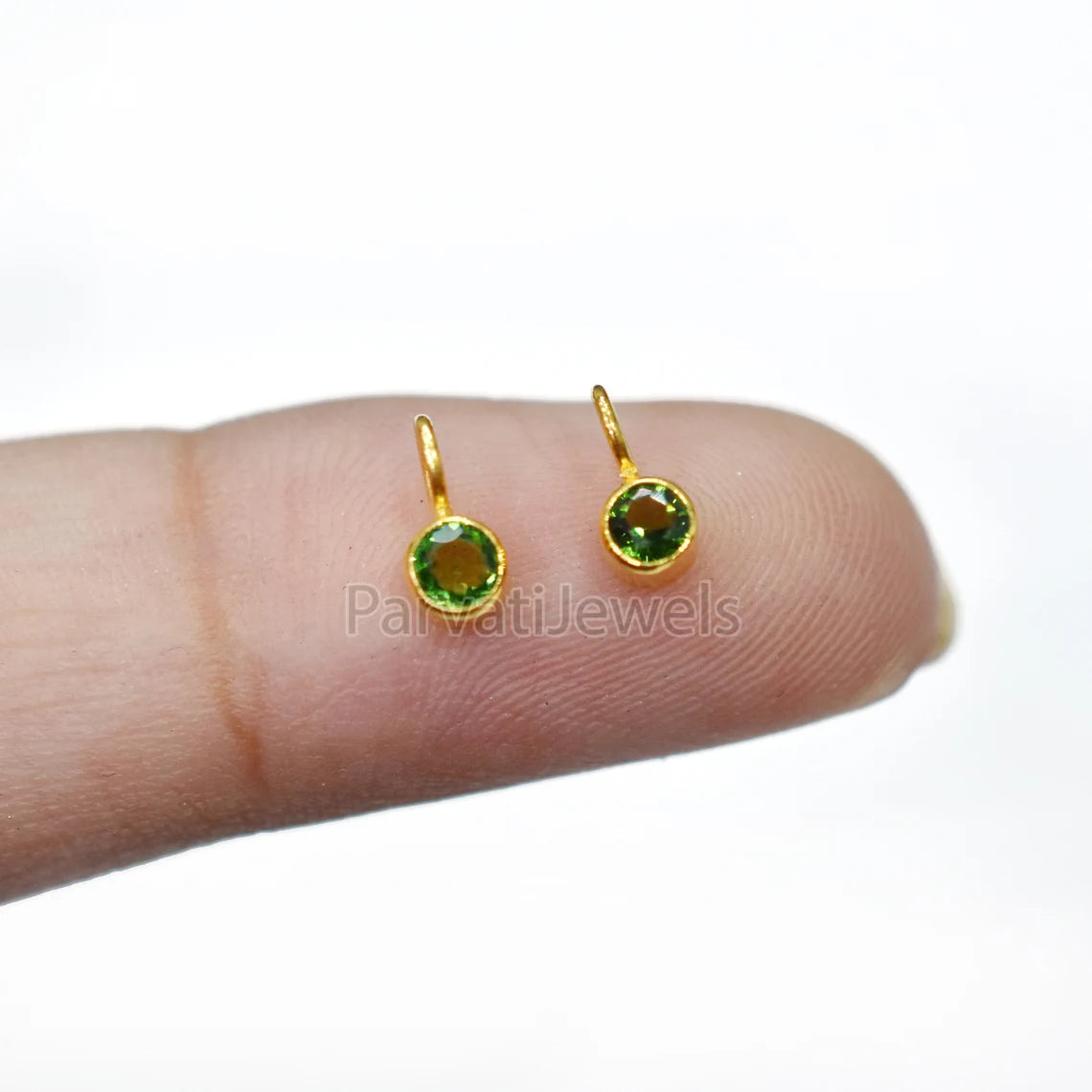 Very Beautiful Natural Green Tourmaline Gold Charm, 18k Solid Gold Charm, Green Tourmaline Gold Charm Pendant, Handmade Gold Charm