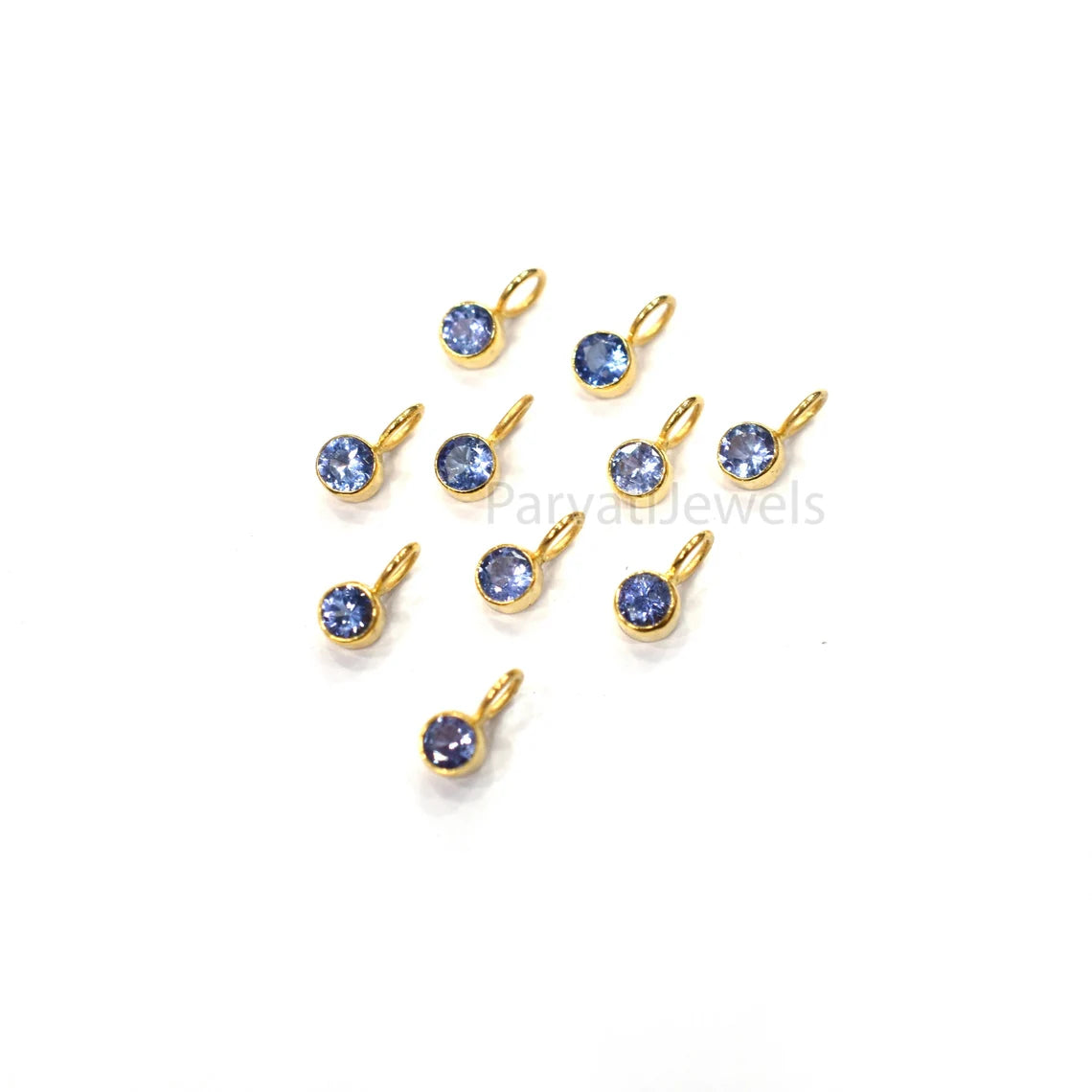Very Beautiful Natural Tanzanite Charm, 18k Solid Gold Charm, Tanzanite Gold Charm Pendant, Handmade Gold Charm, Gift For Her
