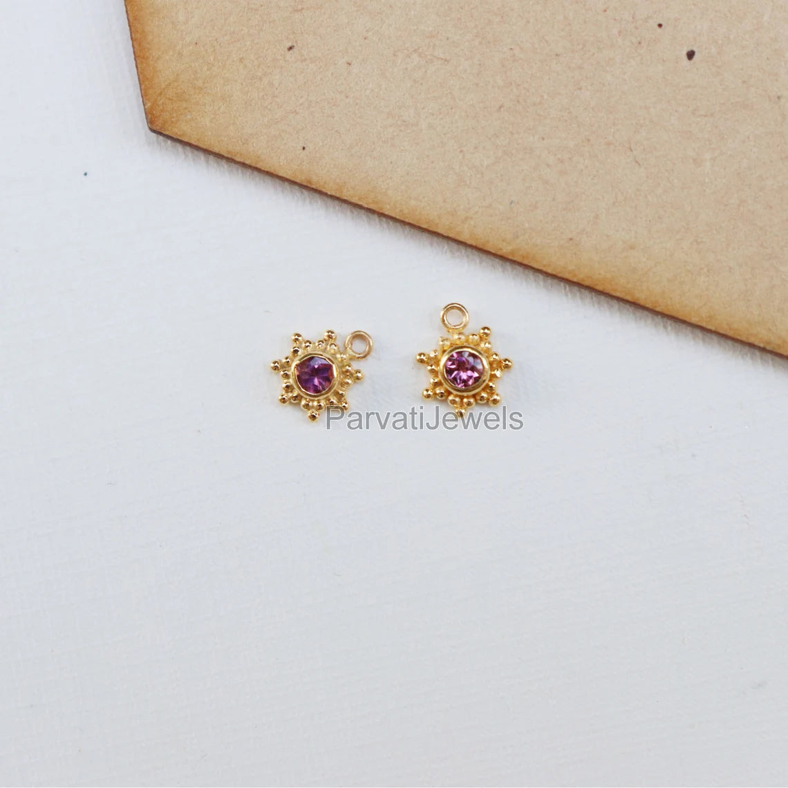 14Kt and 18Kt Solid Gold Filigree Earrings, Handmade Gold Filigree Earrings, Moissanite Earrings, Blue Sapphire Earrings, Gift For Her