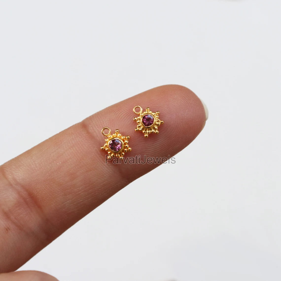 14Kt and 18Kt Solid Gold Filigree Earrings, Handmade Gold Filigree Earrings, Moissanite Earrings, Blue Sapphire Earrings, Gift For Her
