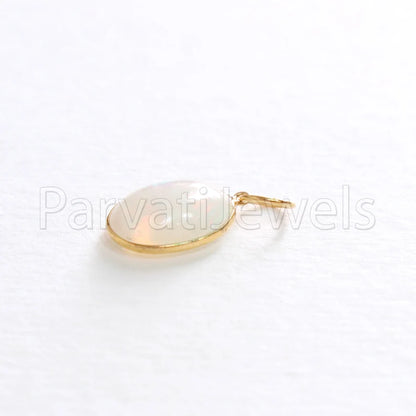 Natural Ethiopian Opal Charm, 18k Solid Gold Charm, Opal Charm, Gold Charm, Charm Necklace, Charm Pendant, Handmade Gold Charm, Gold Charms Pendant, Gift For Christmas Charm, Gift For Her Charm
