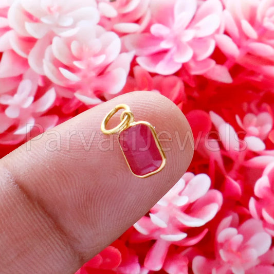 Ruby Charm, 18k Solid Gold Charm, Handmade Gold Charm, Charm Pendant, Charms Necklace, Ruby Charms, Minimalist Pendant, Natural Ruby Charms