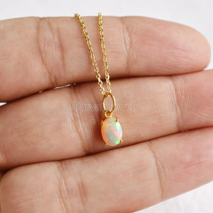 Natural Ethiopian Opal Charm, 18k Solid Gold Charm, Opal Charm, Gold Charm, Charm Necklace, Charm Pendant, Handmade Gold Charm, Opal Gold Charms