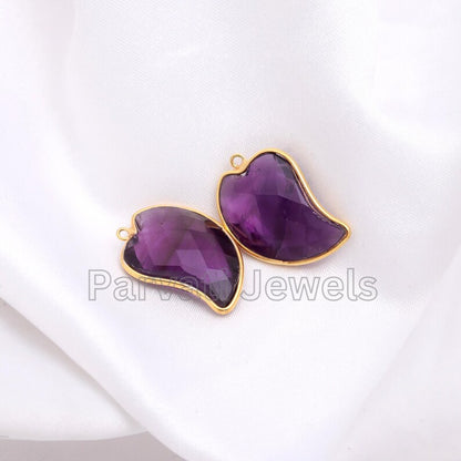 AA Amethyst Earring, Solid 18k Gold Earrings, Natural Amethyst Checker Cut Earring, Gold Earring, Gold Earrings, Gift for her, SOLID 18K