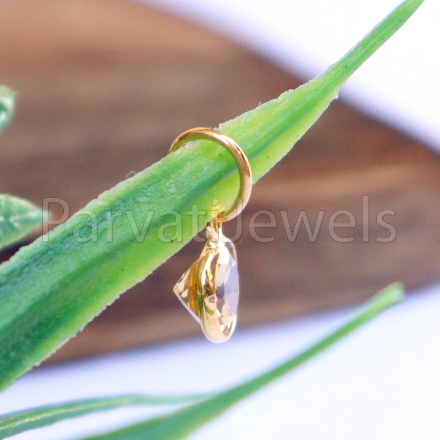 AA Citrine Charm, 18k Solid Gold Charm, Natural Citrine Charm, Gold Charm, Handmade Gold Charm, Charm Pendant, Charm Necklace, Gift For Her