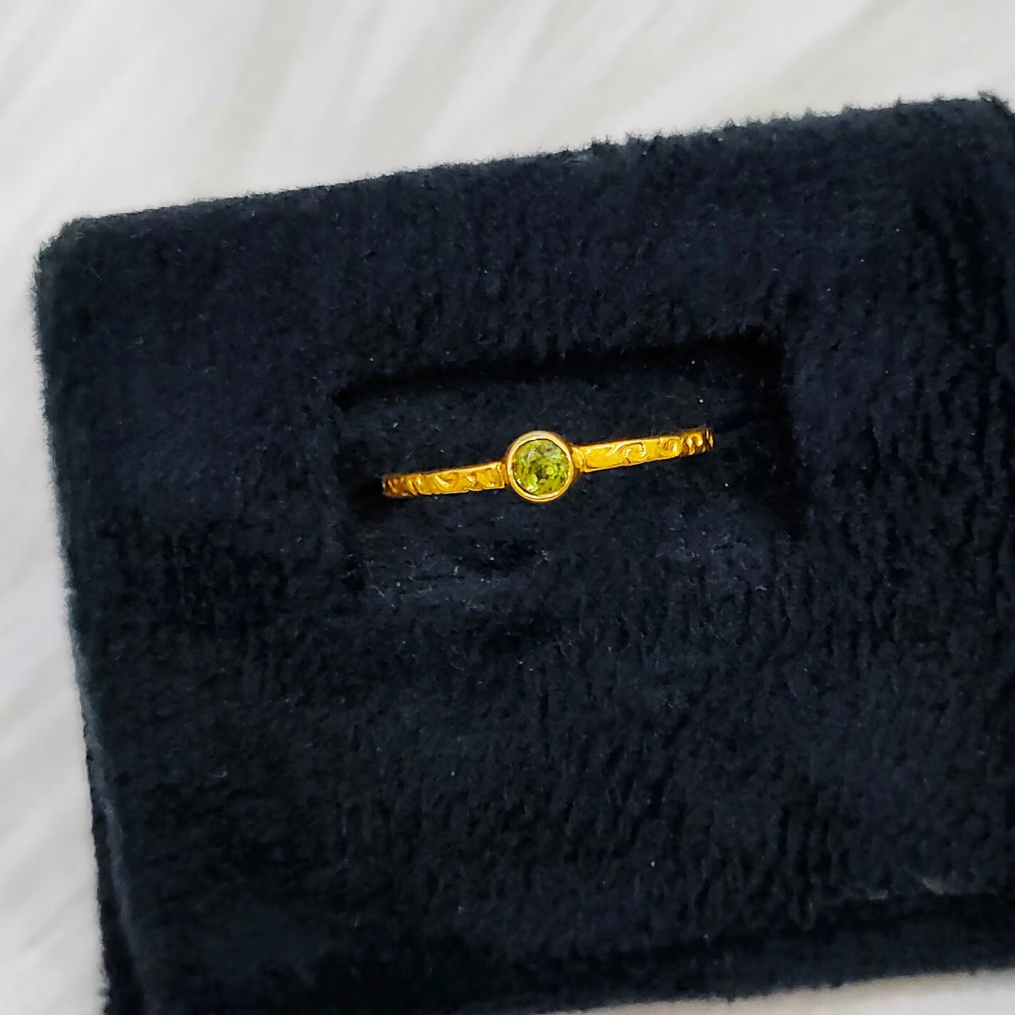 Natural Peridot Solid Gold Ring, Peridot Gold jewelry, 14k & 18K Solid Gold Peridot Ring, Handmade Gold Ring, Engagement Ring, Gift For Her