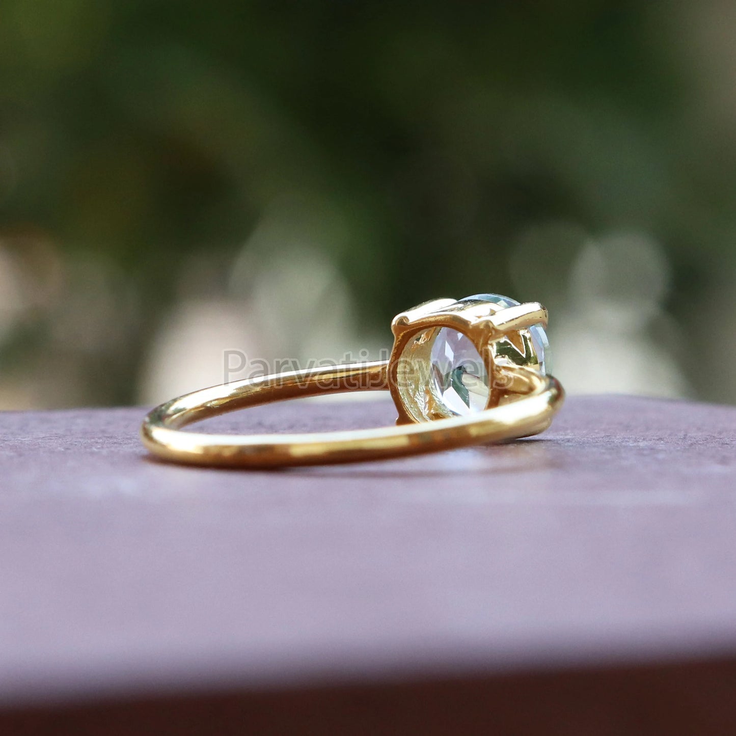 Natural Blue Topaz 14&18k Solid Gold Ring, Gemstone Ring, Gold Jewelry, Solid Gold Ring, Handmade Garnet Gold Ring, Gold Ring, Gift For Her