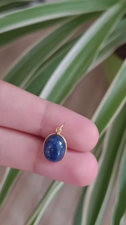 Local taxes included (where applicable) Natural Lapis Lazuli Charm, Solid 18k Gold Charm, Gold Charms, Blue Lapis Charm Pendant, Gold Charm Necklace, Handmade Gold Charms Pendant